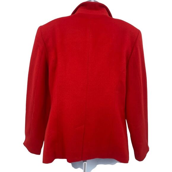 J&G Hook Wool Cashmere Blend Classic Red Blazer Jacket Sz. 8 Vintage - Picture 5 of 10
